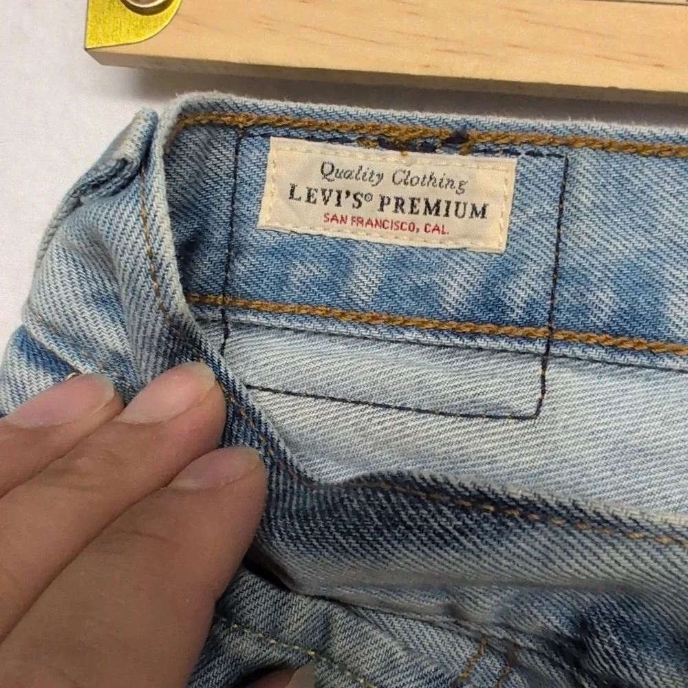 Levis 501 93 Jeans Mens 31x30 Blue Light‎ Wash Straight Button Fly Premium Denim